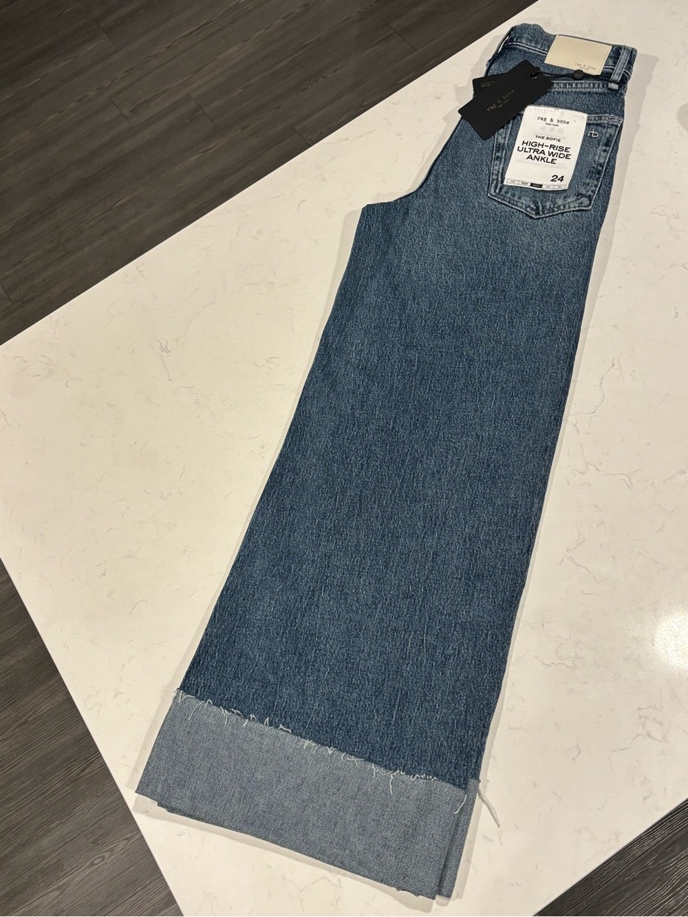 rag & bone - The Sofie High-Rise Ultra Wide Wide Ankle Jeans - NWT